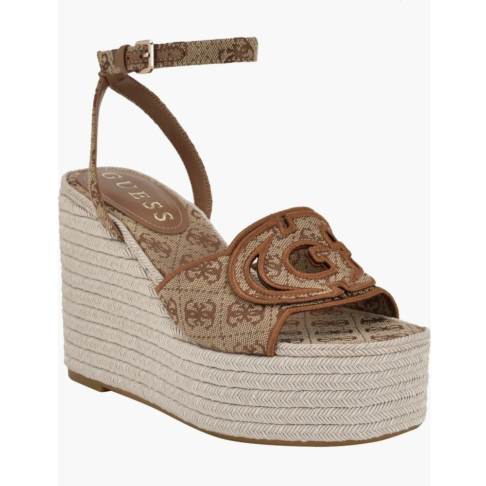 GUESS Tanveey Platform Wedge Sandals Size 10 - Picture 2 of 4